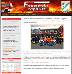 Webseite Feuerwehr Pappritz
